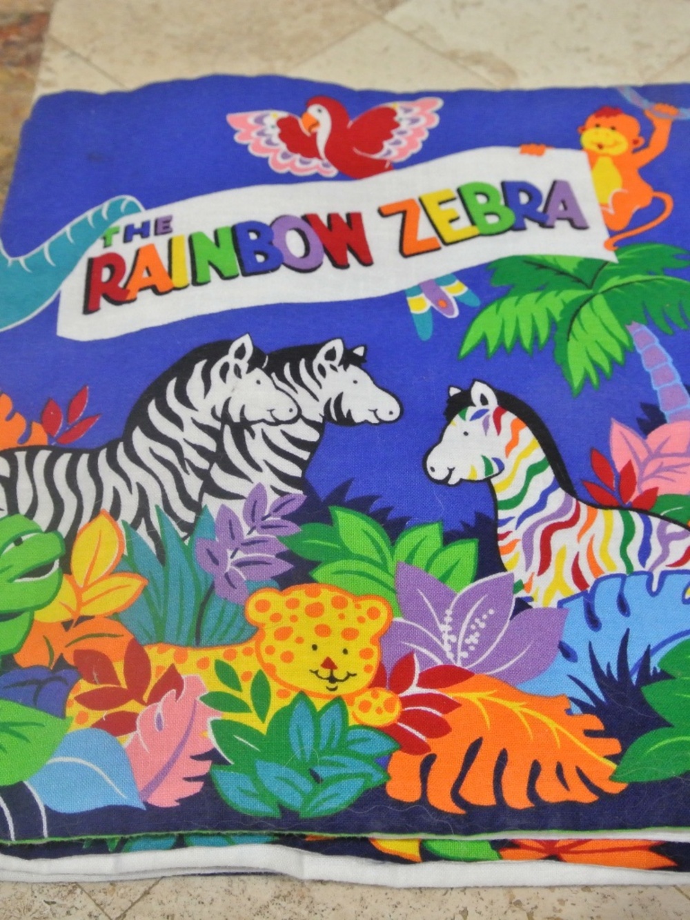 VINTAGE THE RAINBOW ZEBRA FABRIC BOOK